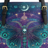 Gothistar Nightshade Moth Leather Tote Bag