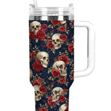 Gothistar Vintage Skull Rose Tumbler