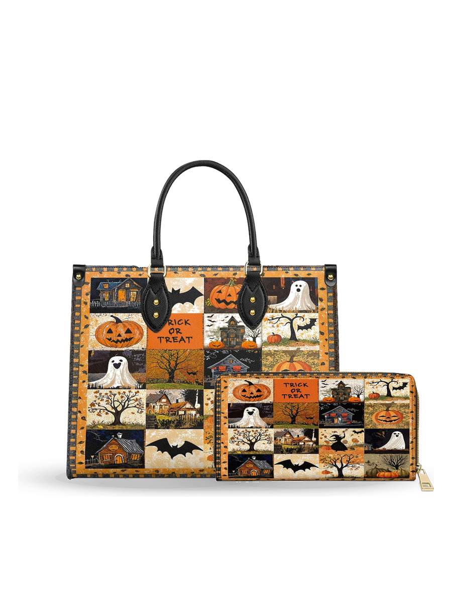 Trick Or Treat leather bag and wallet bundle