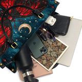 Crimson Eclipse Leather Bag