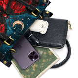 Crimson Eclipse Leather Bag