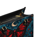 Crimson Eclipse Leather Bag