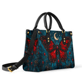 Crimson Eclipse Leather Bag