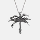 Gothistar Dark Angel Cross Necklace - Product