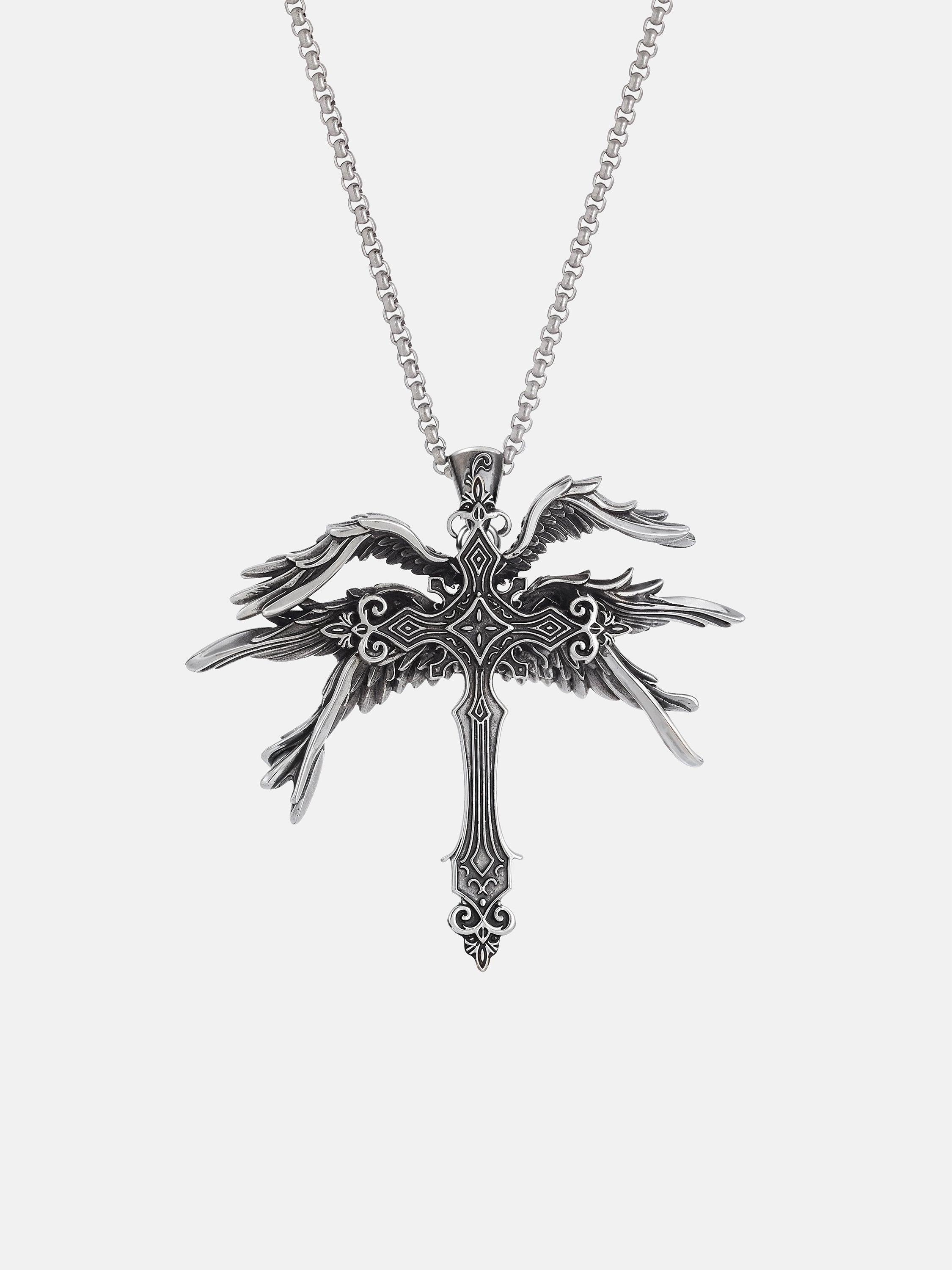 Gothistar Dark Angel Cross Necklace - Product