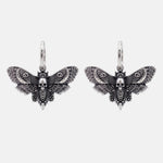 Gothistar Gothic Moth Skull Earrings - Product