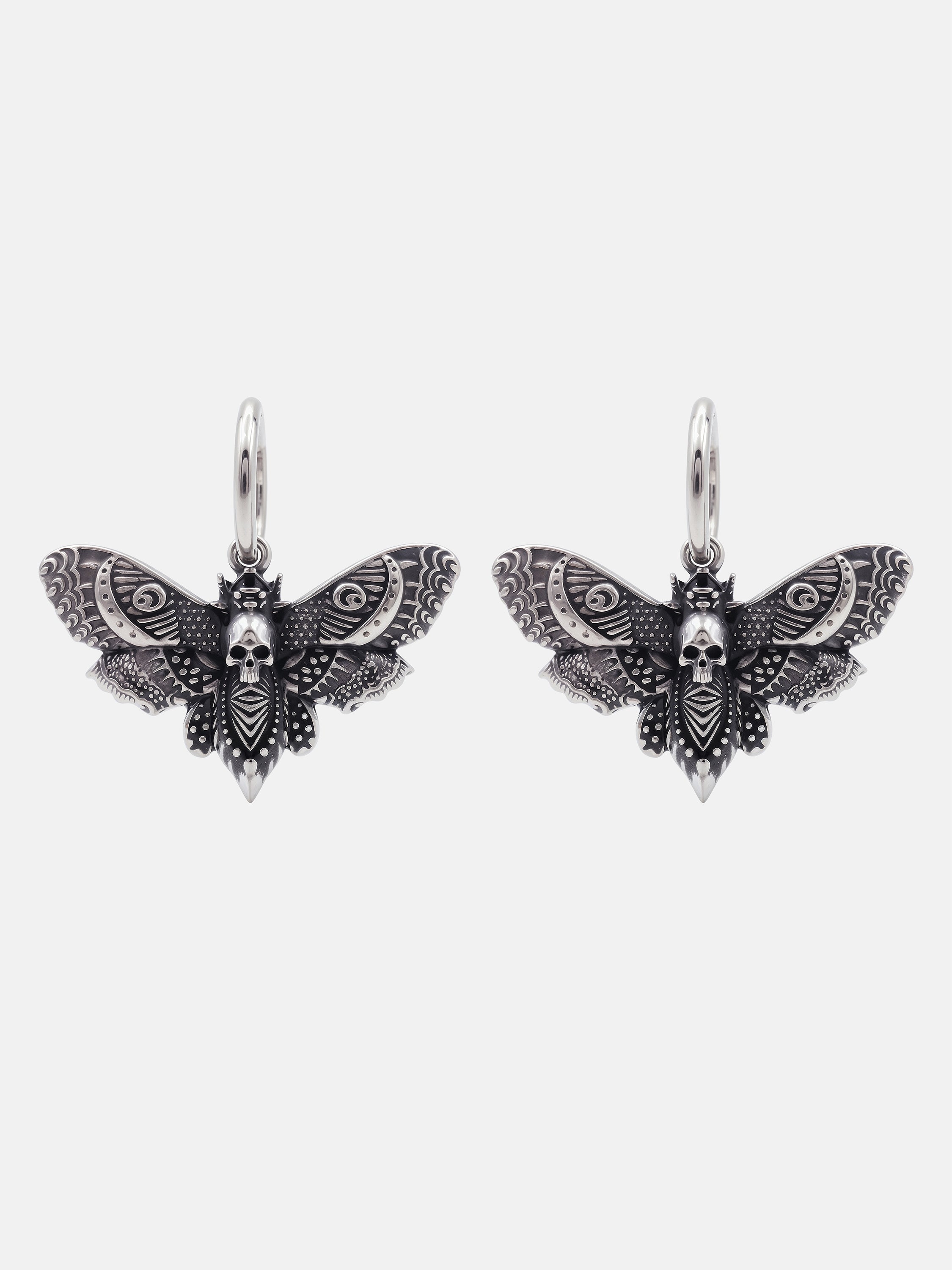 Gothistar Gothic Moth Skull Earrings - Product