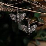 Gothistar Gothic Moth Skull Earrings - Lifestyle