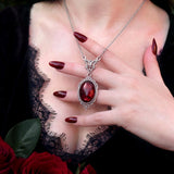 Gothistar Crimson Relic Pendant Necklace - Model