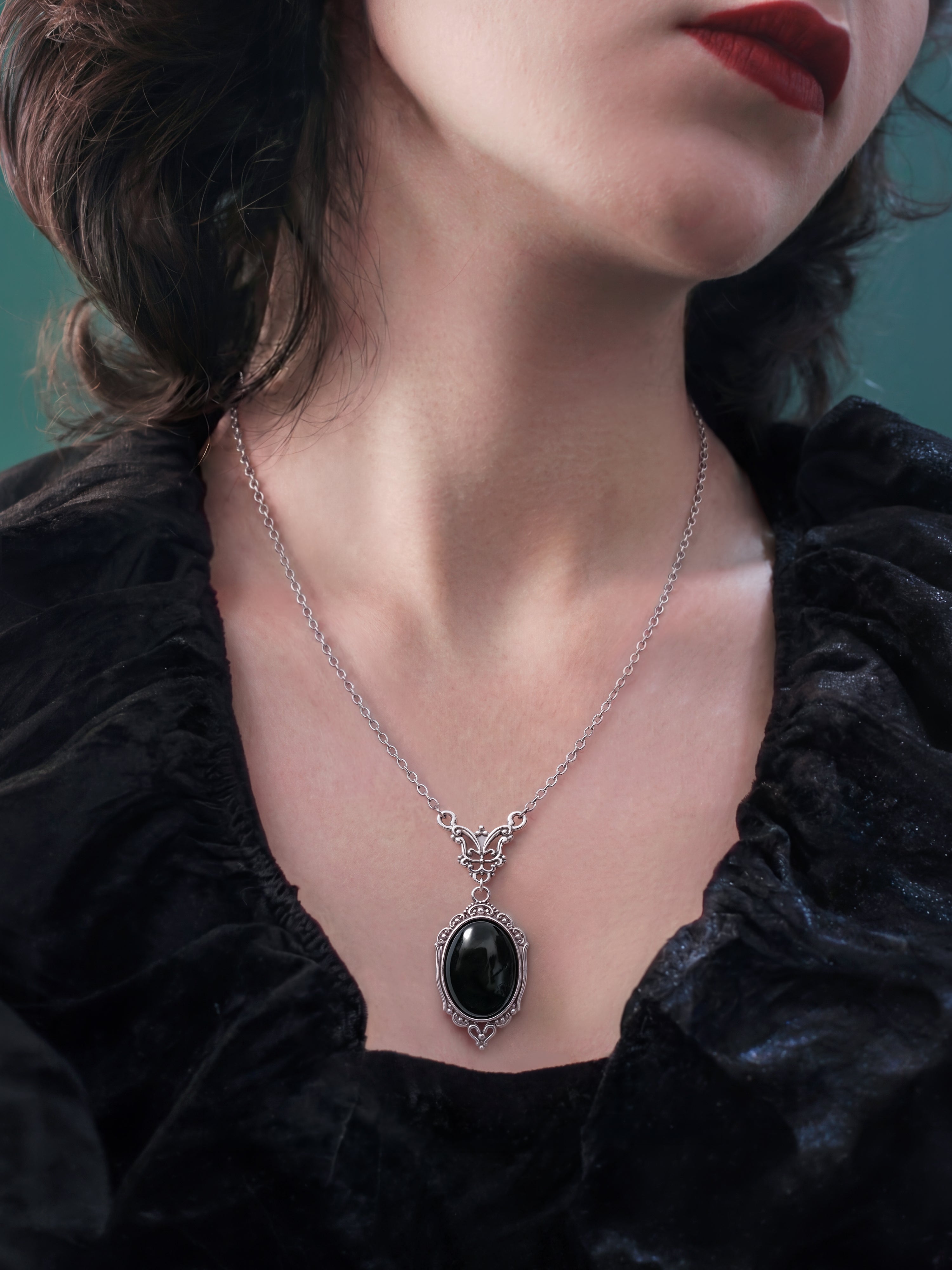 Gothistar Midnight Relic Pendant Necklace - Model