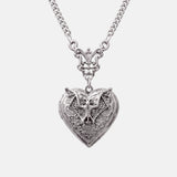 Gothistar Gothic Heart Bat Pendant Necklace - Product