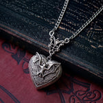 Gothistar Gothic Heart Bat Pendant Necklace - Lifestyle