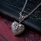 Gothistar Gothic Heart Bat Pendant Necklace - Lifestyle