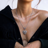 Gothistar Gothic Heart Bat Pendant Necklace - Model