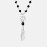 Gothistar Crystal Pentacle Beaded Necklace - Product