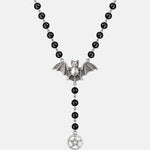 Gothistar Bat Pentacle Rosary Necklace - Product