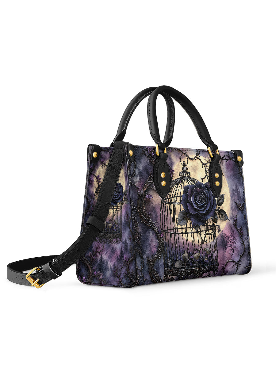 Gothic Caged Bloom leather bag and wallet bundle