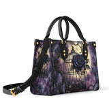 Gothic Caged Bloom Leather Bag
