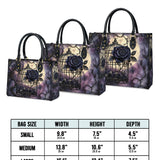 Gothic Caged Bloom Leather Bag