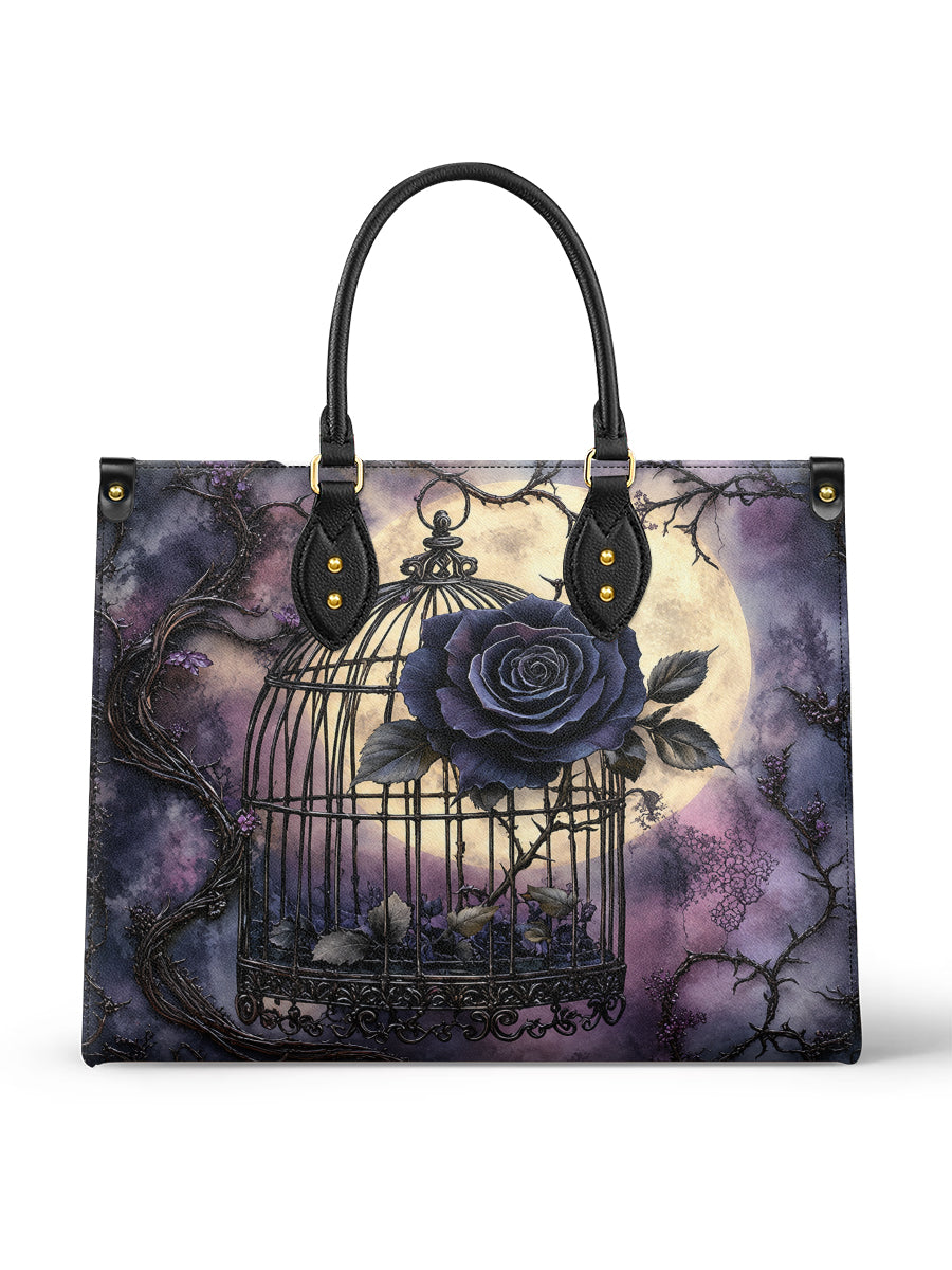 Gothic Caged Bloom leather bag and wallet bundle