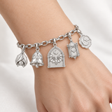 Gothistar Choose Your Nocturne Bat Cathedral Charm Bracelet