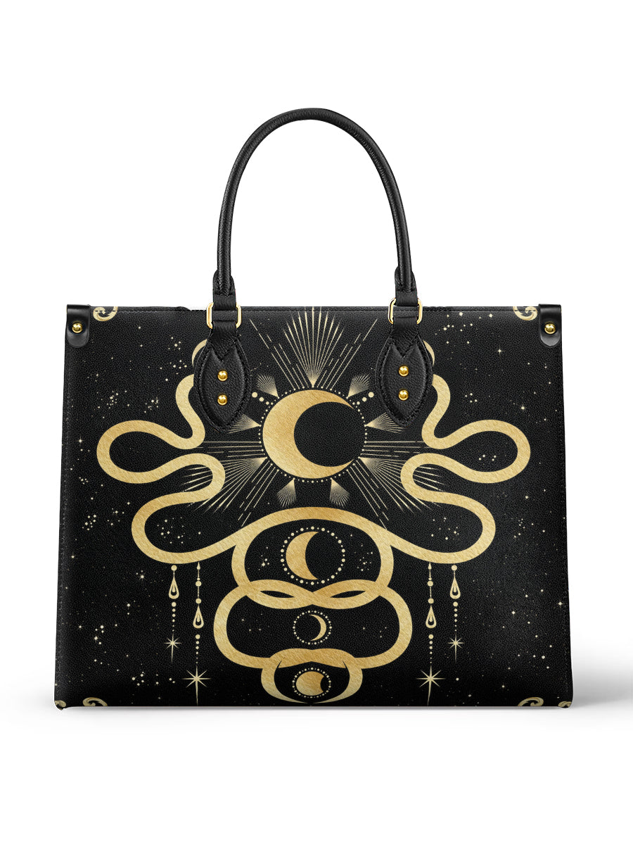 Serpentis Nocturne leather bag and wallet bundle