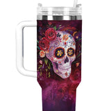Gothistar Crimson Sugar Skull Tumbler