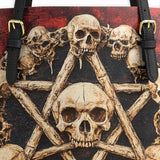 Gothistar Pentaskull Leather Tote Bag