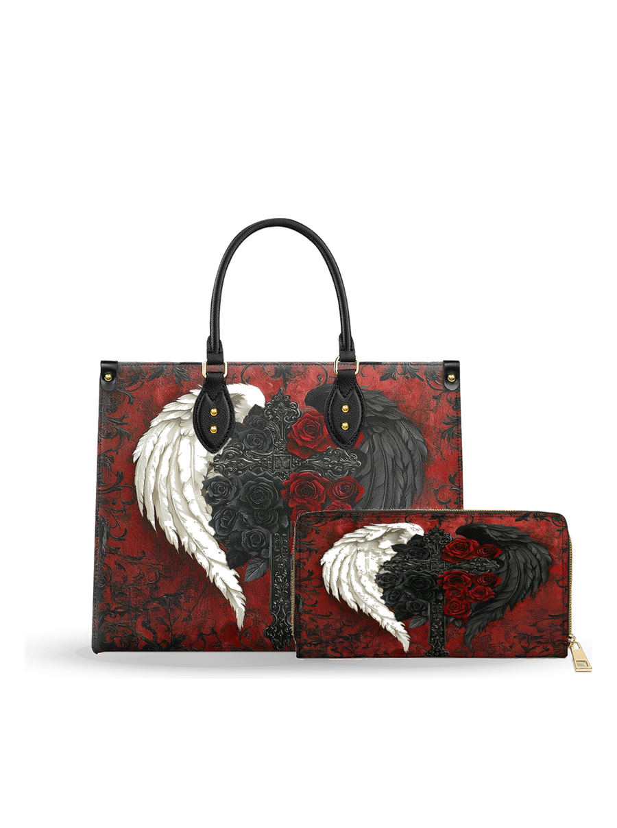 Wings Of Fate leather bag and wallet bundle