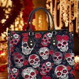 Gothistar Midnight Calavera Leather Bag