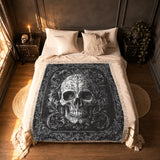 Gothistar Mystic Shadows Skull Woven Tapestry Blanket