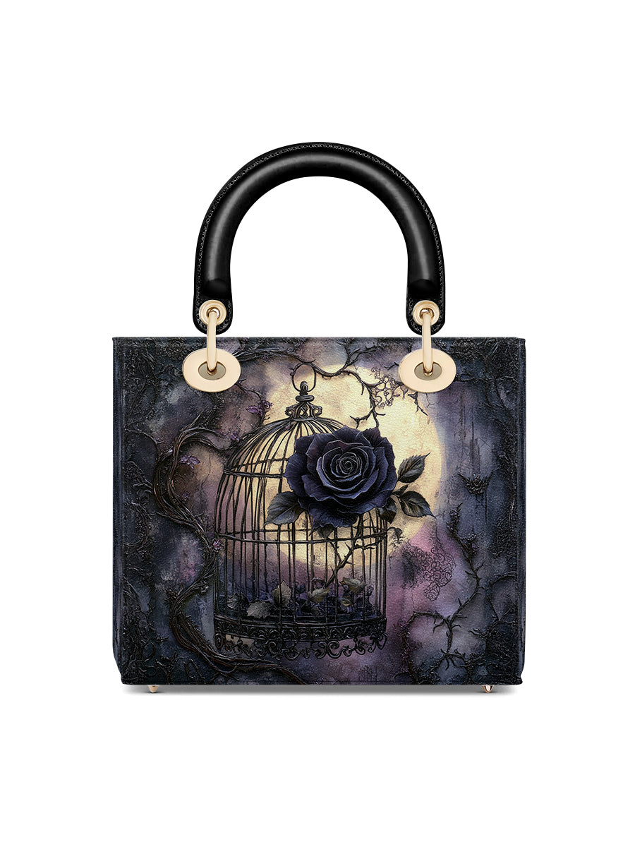 Gothistar Gothic Caged Bloom Lady Leather Bag