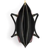 Gothistar Floraskull Noir Leather Tote Bag