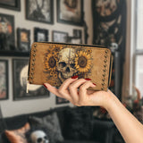 Gothistar Eternal Skull Leather Wallet Purse