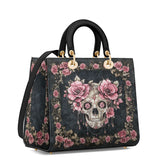Gothistar Floraskull Noir Lady Leather Bag