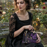 Gothistar Mourning Wings Leather Satchel Bag