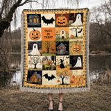 Gothistar Spooky Trick Or Treat Halloween Woven Tapestry Blanket