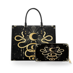 Serpentis Nocturne leather bag and wallet bundle