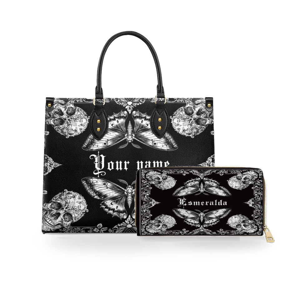 Shadowlace Bloom leather bag and wallet bundle