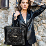 Gothistar  Mystic Tide Leather Tote Bag