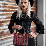 Gothistar Pentacle Bloom Lady Leather Bag