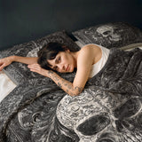 Gothistar All Season Quilt 3-Piece Set Mystic Shadows Skull