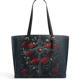 Gothistar Shadowed Grace Leather Tote Bag