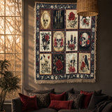 Gothistar Victorian Skull Woven Tapestry Blanket