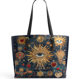 Gothistar Heart Of The Oracle Leather Tote Bag
