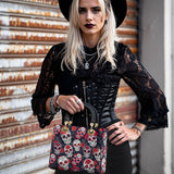 Gothistar Midnight Calavera Lady Leather Bag