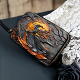 Gothistar Moonlit Witch Leather Wallet Purse