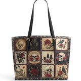 Gothistar Victorian Skull Leather Tote Bag