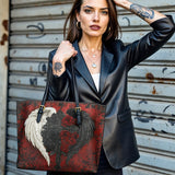 Gothistar Wings Of Fate Leather Tote Bag