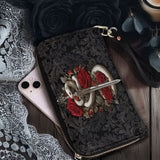 Gothistar Viper Rose Leather Wallet Purse